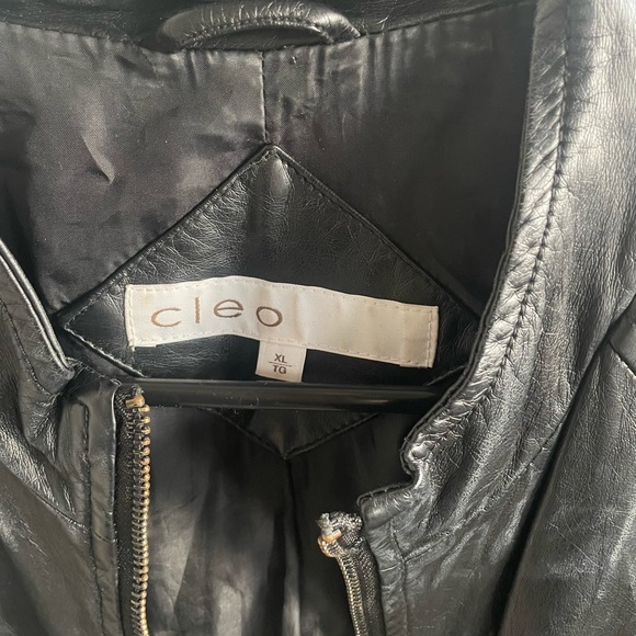 Oversized zip up leather jacket - Picture 2 of 3